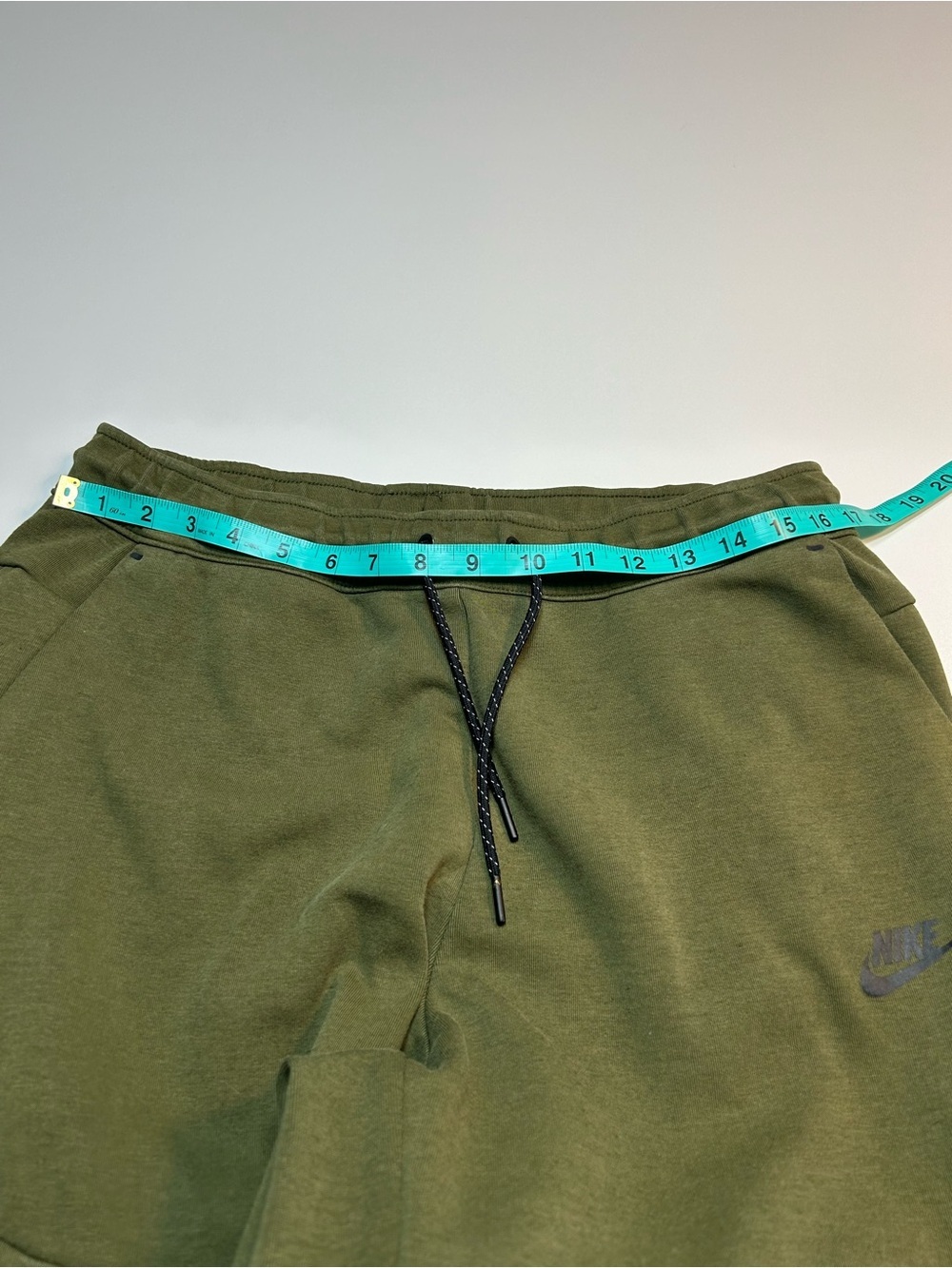 Nike Sportswear Tech Fleece Joggers Olive Green Khaki Slim Sweatpants Pants - Picture 3 of 8